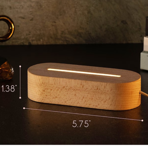 Nhà Máy ban đầu có thể sạc lại <span class=keywords><strong>LED</strong></span> ánh sáng ban đêm chia buồn tình yêu bảng tin Đèn gỗ cơ sở 3D Acrylic ánh sáng ấm áp màu ABS - Product Image 6