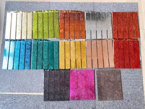 Travertine Electroplating Bricks Colorful Interior Mosaic Wall Tiles In Hotel Conference Room