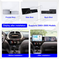 Layar Sentuh Android Baoshang 13.1+12.3 untuk Toyota RAV4 2003-2005, Pemutar Video, Radio, GPS Navigasi, Layar Radio Mobil