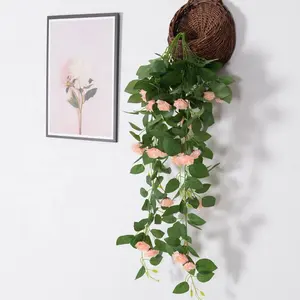 Artificial Rose Mini Flower Bushes Wall Hanging Artificial Flower Hanging Rose