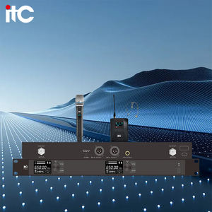 Micrófono universal inalámbrico de dos canales de mano Uhf El <span class=keywords><strong>mejor</strong></span> micrófono de condensador True Diversity Micrófono inalámbrico profesional - Product Image 3