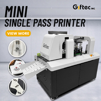 Imprimante à bande compacte Giftec à passage unique pour cartes et serviettes, avec alimentation automatique, encre pigmentée, machine numérique à jet d'encre, impression haute vitesse