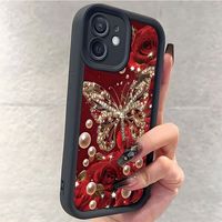 Coques de Téléphone Antichoc Luxe Papillons pour iPhone 17 Air 16 15 Plus Pro Max 14 13 12 11 – Housse de Protection Arrière Anti-chute