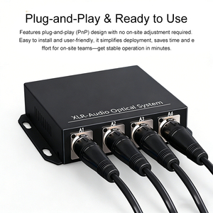 Convertisseur audio XLR sur fibre optique haute définition 24 bits 192 kHz de qualité <span class=keywords><strong>studio</strong></span>, audio bidirectionnel 2 canaux - Product Image 4