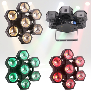 Listo para Enviar: Luz de Escenario Retro Hexagonal <span class=keywords><strong>Portman</strong></span> de 7x60W DMX512, Estroboscópica Vintage para DJ, Bodas y Fiestas - Product Image 4
