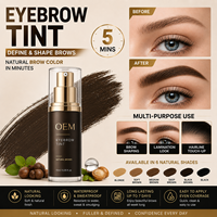 Henné pour sourcils à texture lisse, service d'usine OEM, personnalisation en gros, pâte colorante pour sourcils facile à appliquer, vente en gros