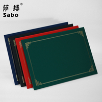 Protège-documents vert Better Office Products pour diplômes avec bordure dorée pour certificats format Lettre
