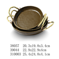 Service de vaisselle rond en mélamine pour la maison, comprenant des assiettes et des bols, et un ensemble de coupelles à sauce