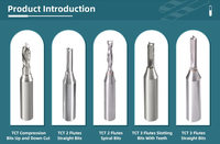 Forets spirales TCT à 2 cannelures pour découpe haute vitesse, en carbure de tungstène, queue de 12 mm, haute résistance à l'usure, élimination facile des copeaux, efficacité CNC