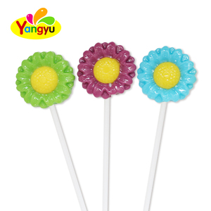 Venta caliente colorido flor y fruta sabor piruletas Halal caramelos - Product Image 2