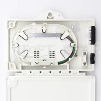 Kotak Distribusi FTTH 2 Core 1x2 PLC Fiber Splitter Adaptor LC/SC Proteksi IP65 Pemasangan Dinding/Tiang Luar Ruangan Jaringan FTTx