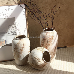 Vaso di <span class=keywords><strong>ceramica</strong></span> grossolana retrò di alta qualità, wabi sabi composizione floreale grande vaso in <span class=keywords><strong>ceramica</strong></span> per soggiorno hotel - Product Image 1