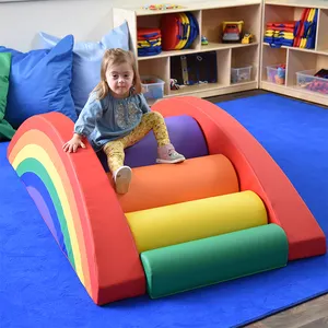 Wholesale Foam Baby Rainbow Soft Play Set Non-toxic Pu Leather Kids Play Equipment For Children Gym Preshcool