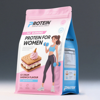 Poudre de protéines de lactosérum, emballage en sachet anti-humidité PE, 1 kg, 10 kg, avec fermeture éclair, sachet autoportant pour aliments pour animaux de compagnie
