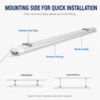 Lumière LED à détecteur de mouvement pour micro-ondes, étanche IP65, pour garage, éclairage de voie de circulation
