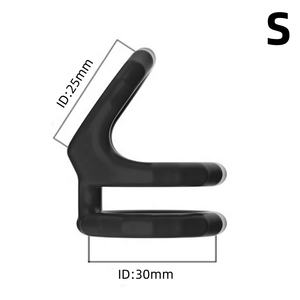 Herren <span class=keywords><strong>Triple</strong></span> Penis <span class=keywords><strong>Cockring</strong></span> Sexspielzeug Dehnbares Silikon mit Delay Ejakulation funktion - Product Image 2
