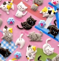 Autocollants 3D en forme de pingouin et de panda pour enfants - Écologiques, durables, imperméables, en PVC souple pour albums photo