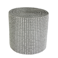 Accessoires de décoration de vêtements en maille de pierres de cristal de haute qualité à 24 rangs, strass à dos plat à coudre pour chaussures