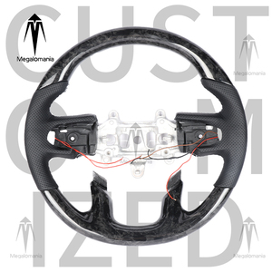 Volant de direction en fibre de carbone durable de style sportif personnalisé Megalomania pour <span class=keywords><strong>Dodge</strong></span> RAM Charger Challenger <span class=keywords><strong>SRT</strong></span> LED - Haute qualité - Product Image 2