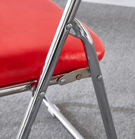 Chaise pliante de bureau de haute qualité, en métal, pour le bureau, la salle de thé, la chambre à coucher