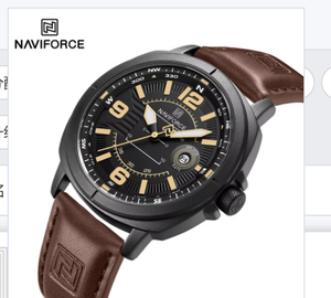 นาฬิกาข้อมือควอตซ์แฟชั่นผู้ชาย NAVIFORCE รุ่น NF8078 กันน้ำ 3ATM หน้าปัดเรืองแสง ดีไซน์คลาสสิก สายหนัง PU - Product Image 6