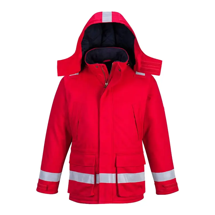 Factory Supply Red Insulated Reflective Safety Industrial Mechanic Oil Field Winter Workwear