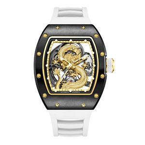 Cơ Hội Người Đàn Ông 3D Rồng Quay Số Cơ Khí Trong Suốt Không Thấm Nước Thể Thao Đồng Hồ Mới Thép Không Gỉ Trường Hợp Tự Động Đồng Hồ Kinh Doanh Đồng Hồ - Product Image 2