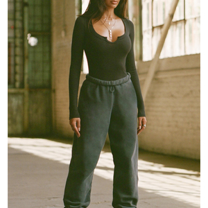 Top Aderente a <span class=keywords><strong>Maglia</strong></span> a Maniche Lunghe da <span class=keywords><strong>Donna</strong></span> con Scollatura Irregolare, Adatto per Essere Indossato Vicino al Corpo - Product Image 5