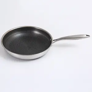 3 lớp 304 thép không gỉ chảo nấu ăn Nồi 26cm không dính đồ nấu nướng nhà bếp Frying Pan