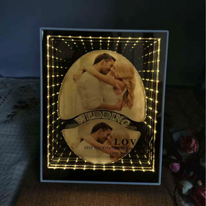 Cabina DE FOTOS LED 3 en 1 moderna personalizada, espejo mágico luminoso con luces de noche de cristal cuadradas para sala de estar, lámpara de tamaño medio - Product Image 5