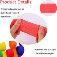 Ruban en papier crépon arc-en-ciel, lot de 6 pièces, haute qualité, respectueux de l'environnement, pour mariage, anniversaire, bricolage, décoration de la maison