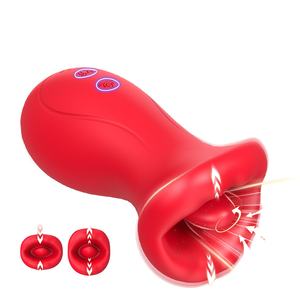 Sexuelle Produkte lecken Zunge Vibrator Realistische Erwachsene Oralsex Spielzeug Vibrierende Zunge geformte Vibrator Sexspielzeug für Frau - Product Image 1