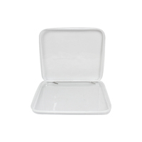 Étui à fermeture éclair de rangement carré en PVC Transparent étui latéral rigide en plastique EVA transparent pour crayon sacs et étuis à usage spécial