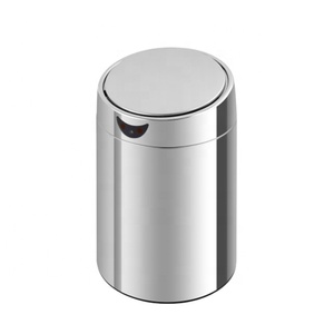 1.5L/2L electronic mini waste bin round wholesale waste bin sensor stainless steel sensor recycle bin automatic