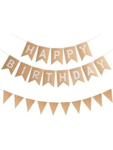 Toile de fond suspendue bannière joyeux anniversaire personnalisée en carton pour photomaton, fournitures de décoration de fête - Product Image 3