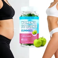 Gummies brûle-graisses sans sucre pour femmes, saveur pomme, avec thé vert et cétone de framboise