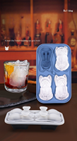 Moule à glaçons en silicone en forme de bouledogue français pour l'intérieur - VENTE FLASH
