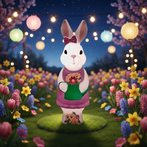 Garden Decoration PP Bunny Easter Ornament Cartoon <b>Animal</b> Rabbit Outdoor Rabbit LED Lights - Product Image 4