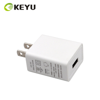Chargeur mural USB certifié UL aux États-Unis, prise US, 1 port simple, 5V 2A 2000MA 10W
