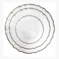 Assiette à fruits et collations en verre moderne et simple, jetable, pour la maison, pour bonbons et snacks, finition polie, vente directe usine