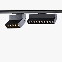 Spot LED carré pliable pour rail, éclairage de grille pour salon, sans lumière d'ambiance principale, projecteurs sur rail pour maison et commerce