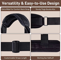 Accessoires de bondage BDSM pour adultes en gros : attaches réglables pour jambes et chevilles, du cou aux cuisses, adaptées aux couples SM