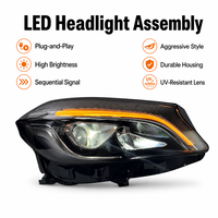 Pour Mercedes Benz Classe A W176, ensemble de phares 13-18, lentilles LED modifiées, feux de jour, clignotants