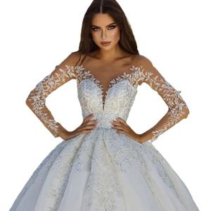 Высокое качество настраиваемый Съемный Поезд Современный Русалка свадебное платье с иллюзией спины дизайн плюс размер - Product Image 6