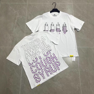 Maglietta Hip-Hop di Alta Qualità con Slogan in Inglese, Manica Corta, 100% Cotone Traspirante, Vestibilità Ampia, Stile West Coast - Product Image 1