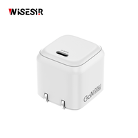 Chargeur mural pliable WISESIR Pd 20w Max, charge rapide, 50/60Hz, type-C, prise murale américaine, vente en gros pour Apple iPhone