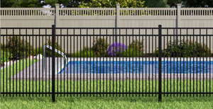 Clôture de piscine en aluminium de haute qualité, classique, traditionnelle, imperméable, avec revêtement en poudre, facile à assembler pour une hauteur de 5 pieds, 6 pieds, 7 pieds - Product Image 4