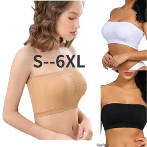 Cộng Với Kích Thước Strapless Áo Ngực Vẻ Đẹp Trở Lại Ống Top Strapless Áo Ngực Bọc Thể Thao Không Dây Liền Mạch Áo Ngực