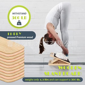 Tabla Inclinada Portátil de Madera, Multinivel Ajustable, para Gimnasio en Casa, Oficina, Fisioterapia al Aire Libre, Ejercicios de Estiramiento - Product Image 4