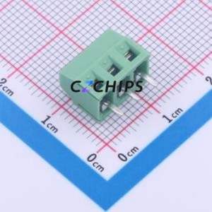 TY381-3.81-03P-14-00AH Screw Terminal Block Through hole Component (THT),P=3.81mm Connector 1x3P 3.81mm Green Through Hole - Product Image 2